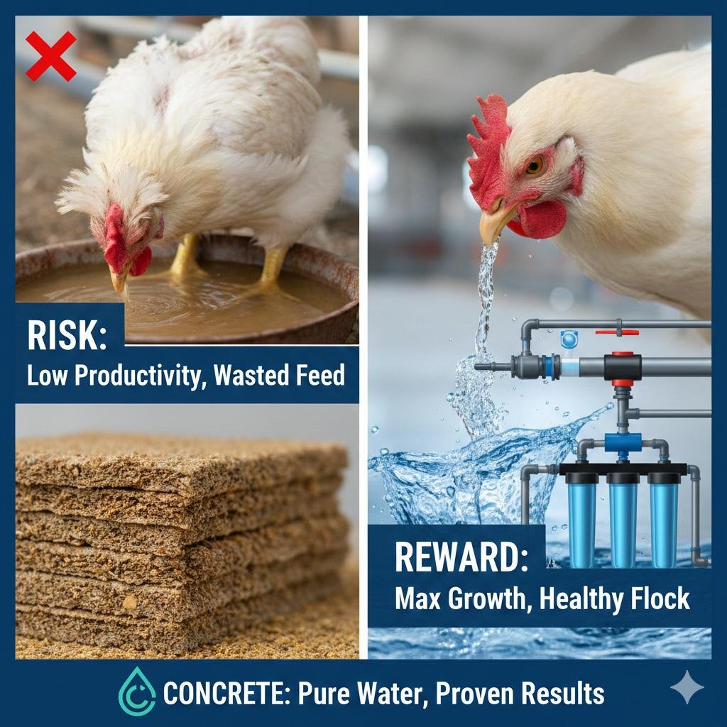 جودة المياه وإنتاجية الدواجن